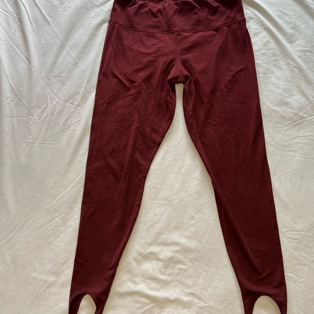 Old Navy Leggings Large Burgandy Cozycore Stirup